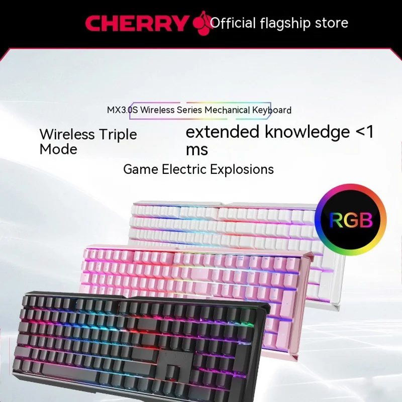 

Usb Беспроводная механическая клавиатура Cherry Mx3.0s, три режима, 2,4 клавиши, Беспроводная Bluetooth g, электронные Киберспорт, игровая Офисная Клавиатура