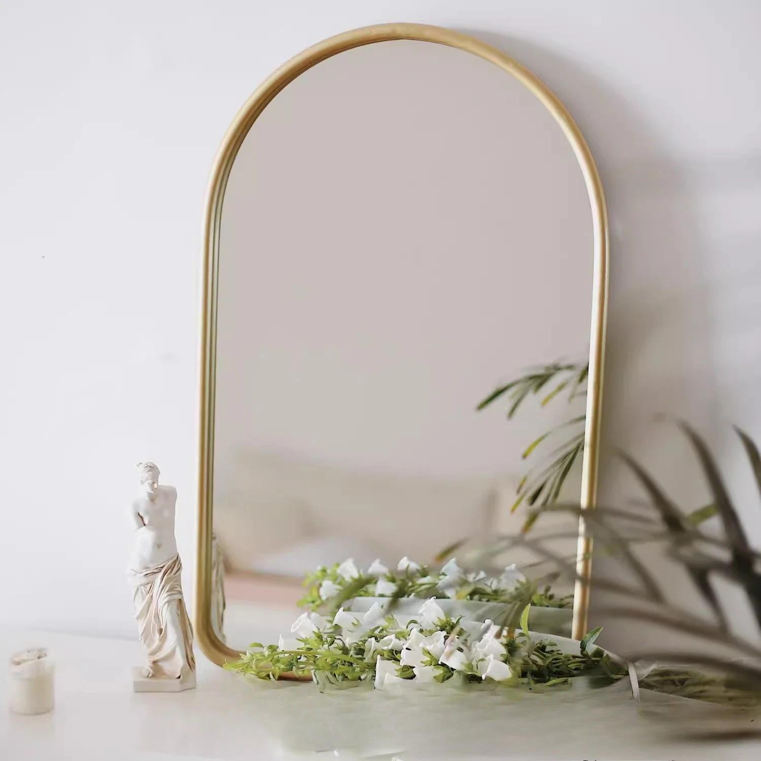 Simple bathroom mirror wall hanging arch ins style dressing mirror entrance decoration mirror