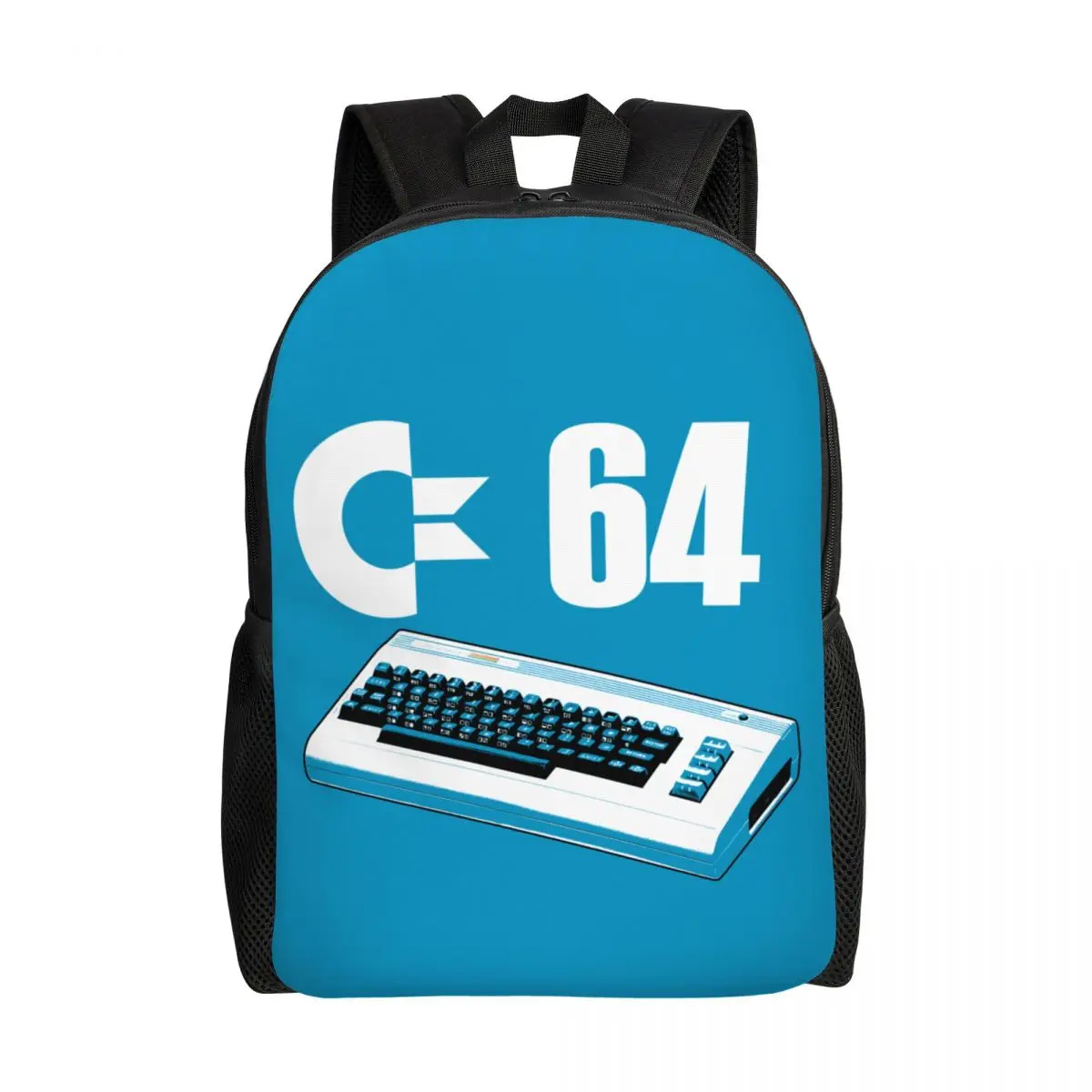 Commodore 64 Backpacks for Men Women Waterproof College School C64 Computer Games Bag Printing Bookbags