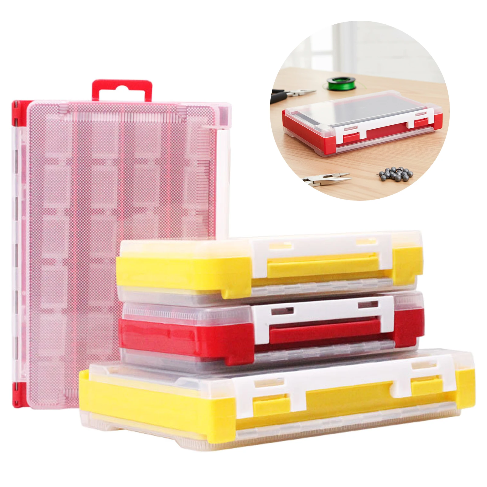 

EVA Fishing Lure Box Thickened Plastic Organizer Box For Fishing Lure Fake Bait Fishhook Float Portable Fishing Gear Organizer