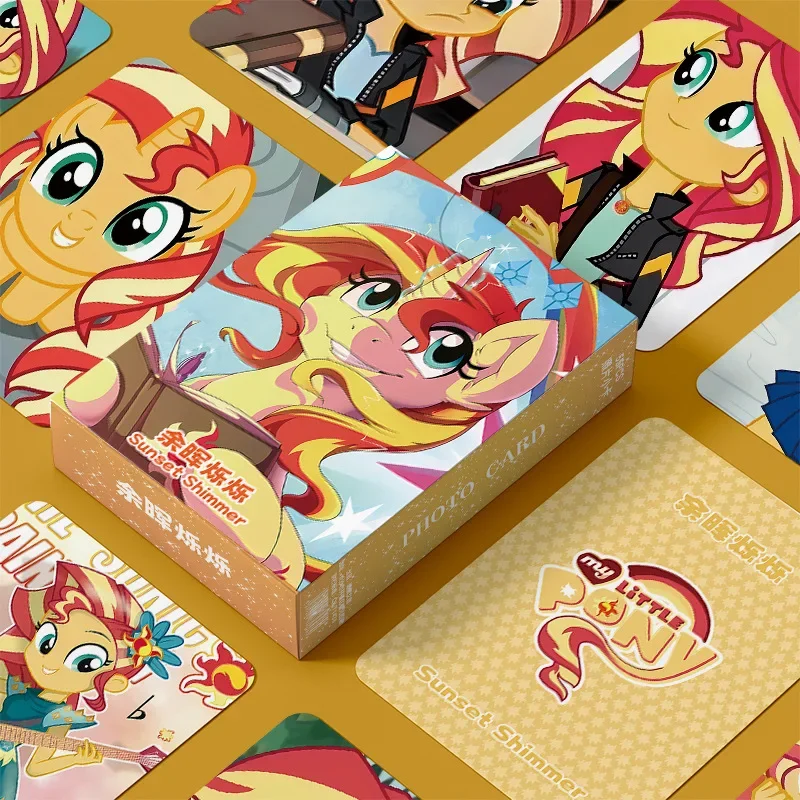 55Pcs My Little Pony Cartoon Ainime Collect Commemorative Cards Laser Card Children's Educational Toys Flash Card Kids Gifts