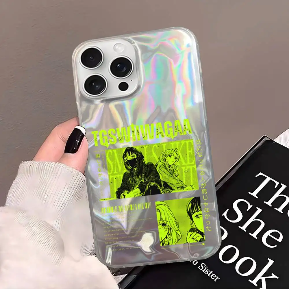 الرجل الذي كان اهتمامًا في لم يكن رجلًا في جميع حافظة الهاتف لهاتف آيفون 11 12 15 16 17 Plus Pro Max Plus غطاء ملون لامع من الساتان #6