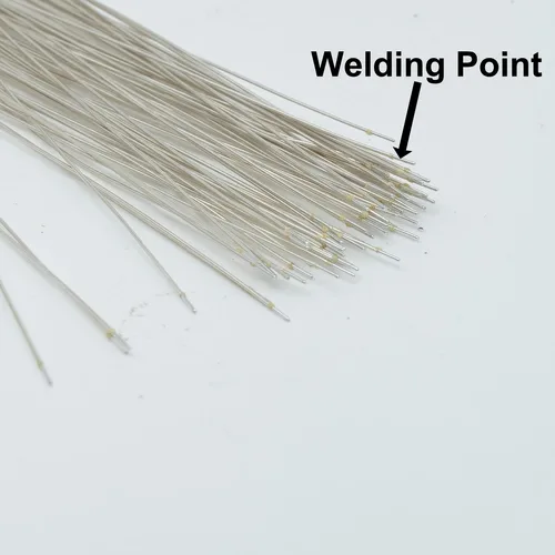 Imagen 2 del producto 200 Uds. Cable de soldadura de luz de neón LED conector medio de cable esmaltado de Color plateado para soldadura de lámpara de neón de 12V24V