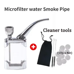 New Clip Remove to Clean water Smoke Pipe Personal Microfilter Cigarette filter Popular Tar Filtration Tobacco Pipe Smoking Tool