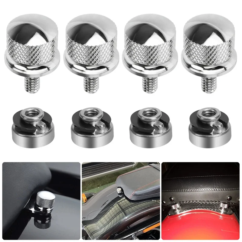 

Quick Release Seat Bolt Kit 4x Rear Fender Mount Screw Nut For Harley Davidson Sportster Dyna Softail Street Bob Motorcycle