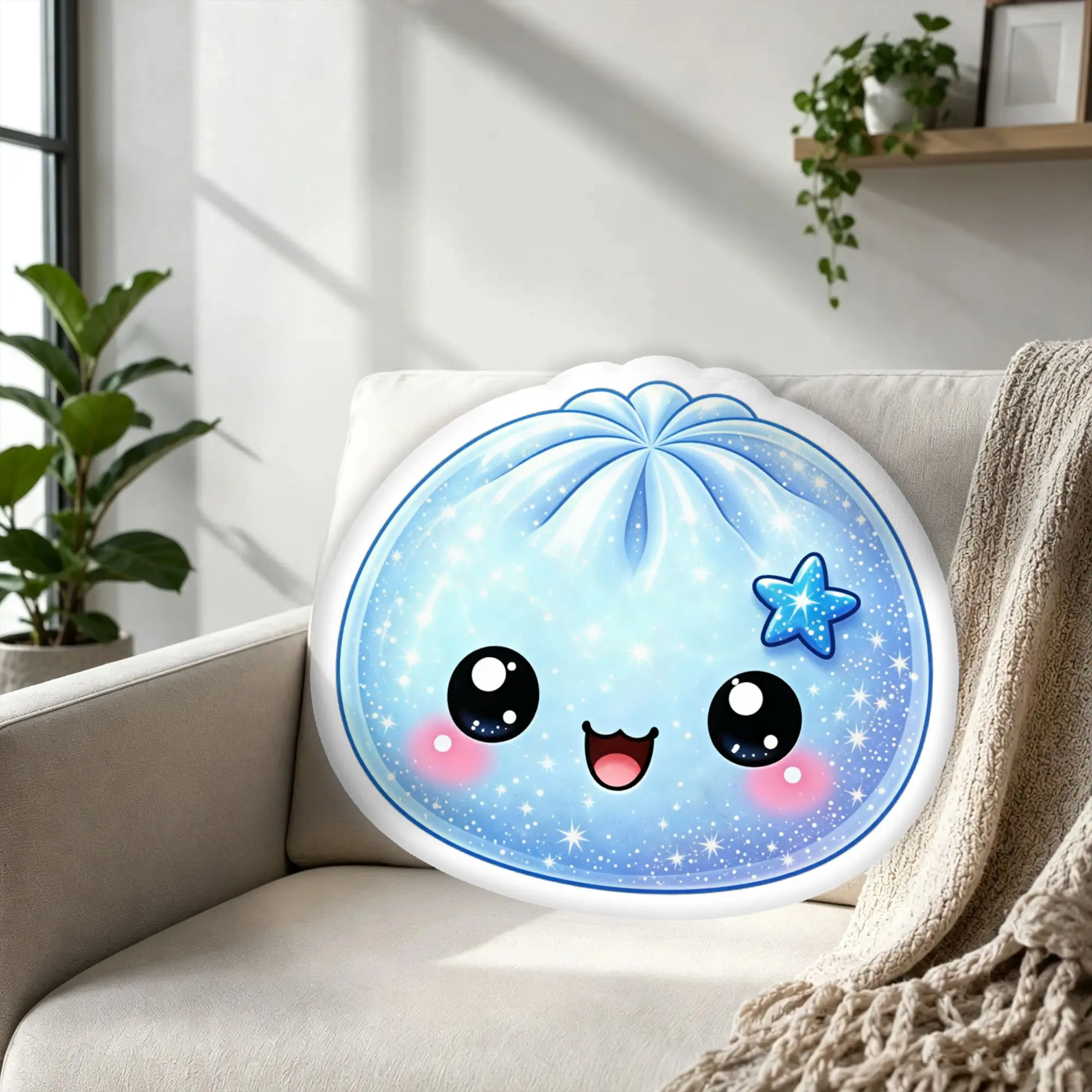 Customized Super Funny Cute Kawaii Baozi Cushions Velvet Delicacies Pillows for Thanksgiving