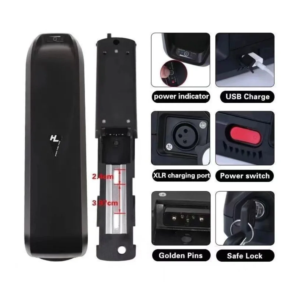 

Hailong 52V electric bicycle 5-pin lithium battery, using electric bicycle 52V Ebike 2000w motor 20ah 30ah battery