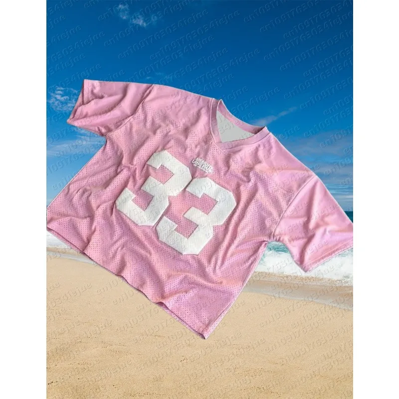 2026 Summer New Hot Selling Women's Y2K Los Angeles No. 33 T-Shirt V-Neck Loose Breathable Comfortable Casual Sports Jersey