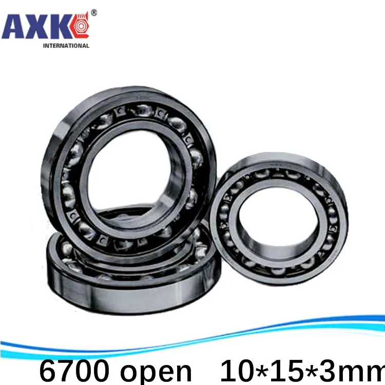 Open Metric Miniature Deep Groove Ball Bearing High Quality ABEC-3 Z2V1 6700 OPEN 10*15*3 Mm Inch Bearing AXK Steel Ra 0.8 Rich