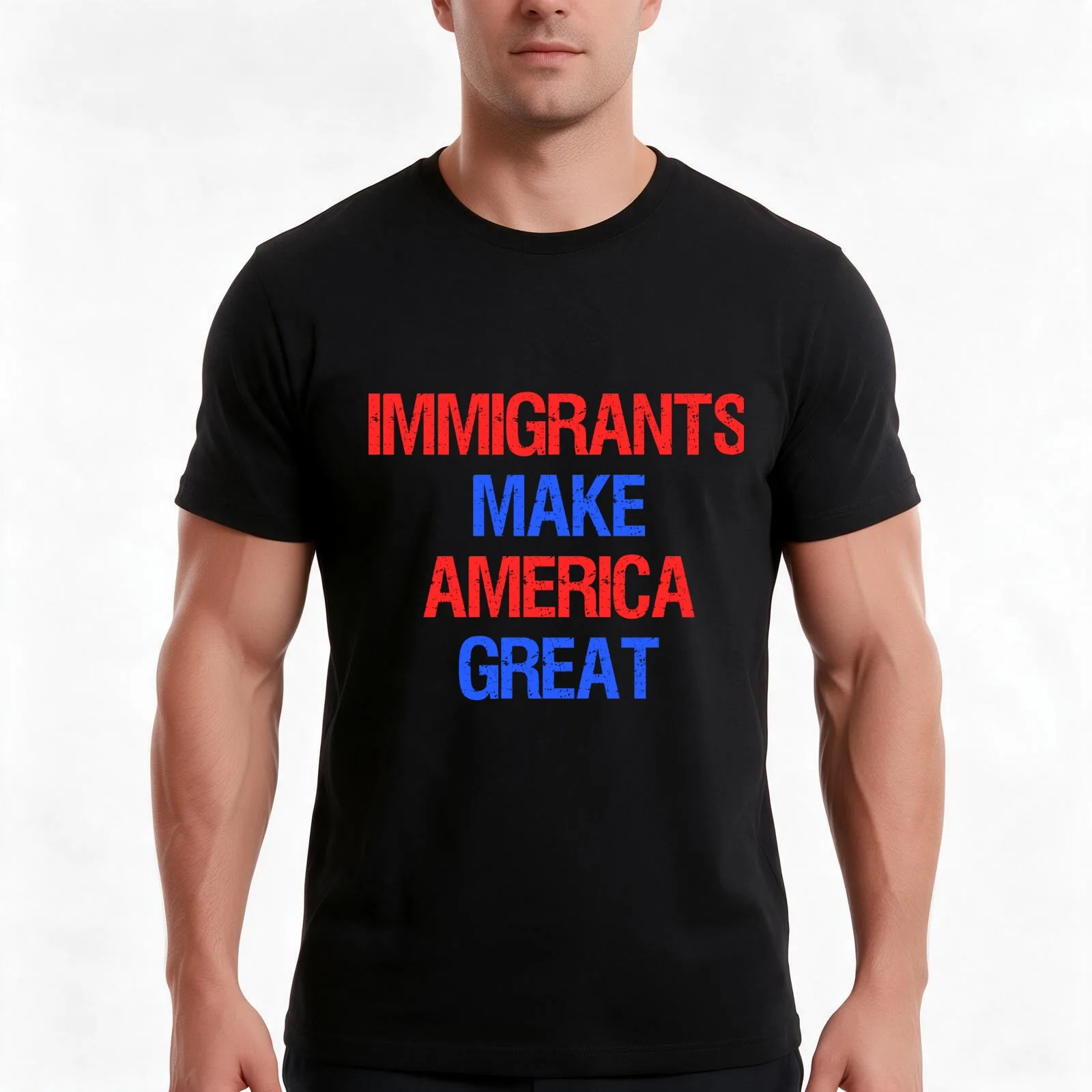 Immigrants Make America Great T-Shirt Summer Casual Cotton Tee Oversized Streetwear Tops Vintage Graphic Print 100% Cotton