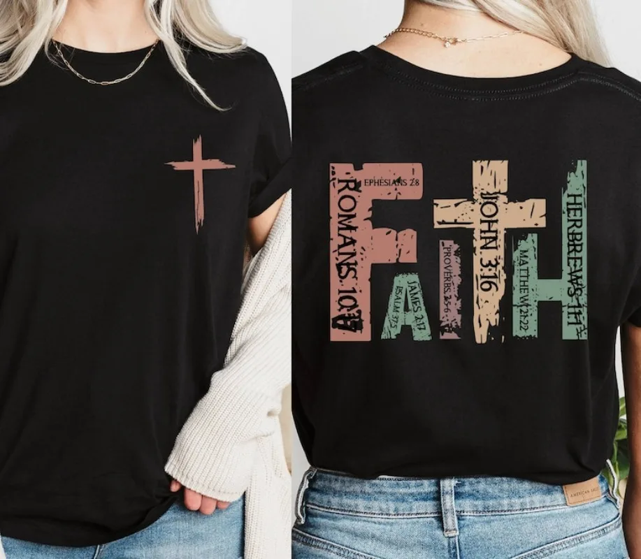 Camisa cristiana Retro, camiseta con versículo de la Biblia, camisas religiosas, camisetas de Cruz cristiana de fe Retro, camisetas de Pascua, Cristo, CRISTO Jesús