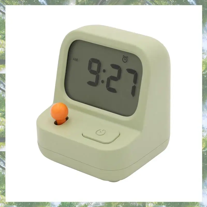 2025 Trend Retro Mini Handheld Game Machine Alarm Clock Kids Cute Digital Clock Multi Function Countdown Snooze Desk Table Clock