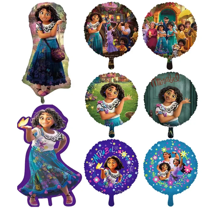 Globo de helio Encanto de dibujos animados, bonito globo de aluminio Mirabel, decoraciones para fiesta de cumpleaños de niña, Globos de aire de juguete para niños