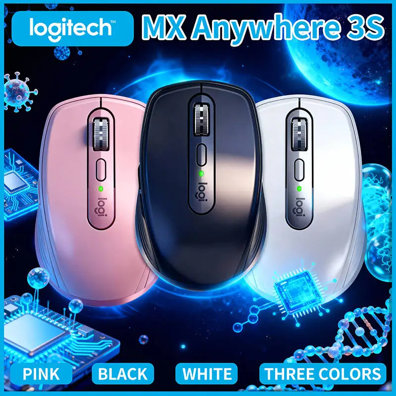 

Logitech MX Anywhere 3S Ergonomic Portable Mouse, Ultra-Quiet Operation, High-Precision 8K DPI Sensor
