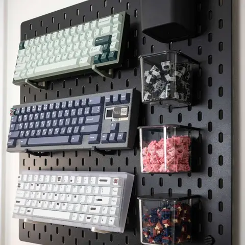 Wall Keyboard Tray Bracket Fit Skadis Pegboard Desktop Typing Support Office Desk Space Saving Storage Holder