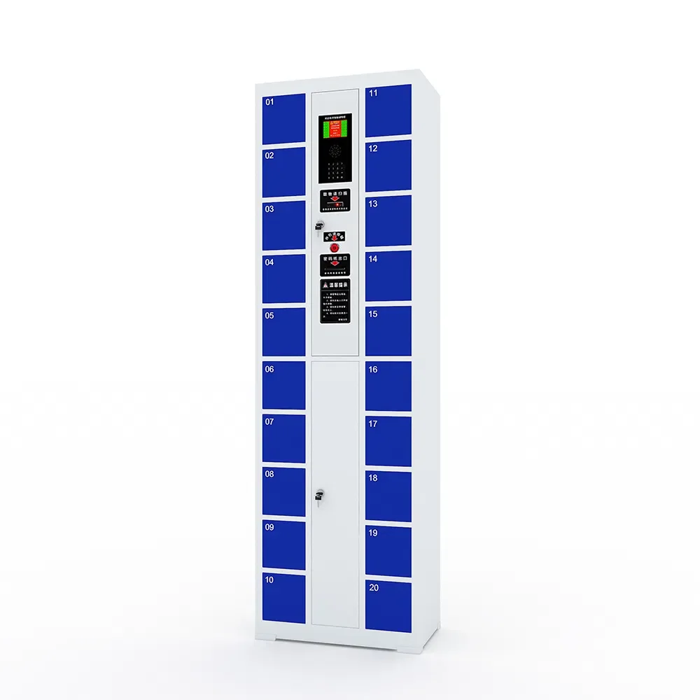 Metal Cabinet 20 Doors Mobile Phone Charging Station Password Mobile Phone Charging Locker Smart Cabinet