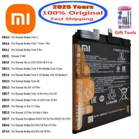 New 100% Original Battery For Xiaomi MI Redmi Note K20 K30 Pro 5 7 8 9 9S 9T 10 10X 10T 10X 11T 11 Ultra 11T POCO X3 F2 4X Pro