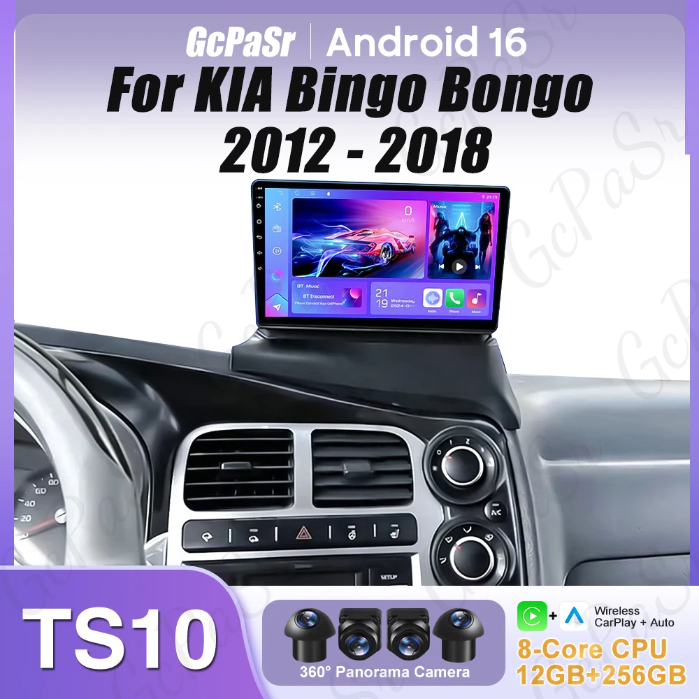 Android Auto Carplay para KIA Bingo Bongo 2012 - 2018 LHD Navegação por Vídeo 2k Rádio Automotivo Monitor Automotivo com Tela DSP DVD GPS