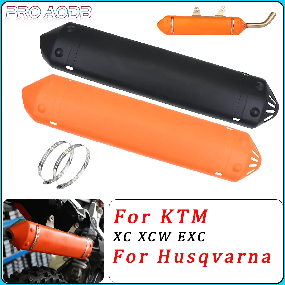 

Exhaust Protector Tail Pipe Guard Heat Shield Muffler 2 Stroke Motocross Accessories Dirt Bike For KTM XC XCW EXC TPI 250 300