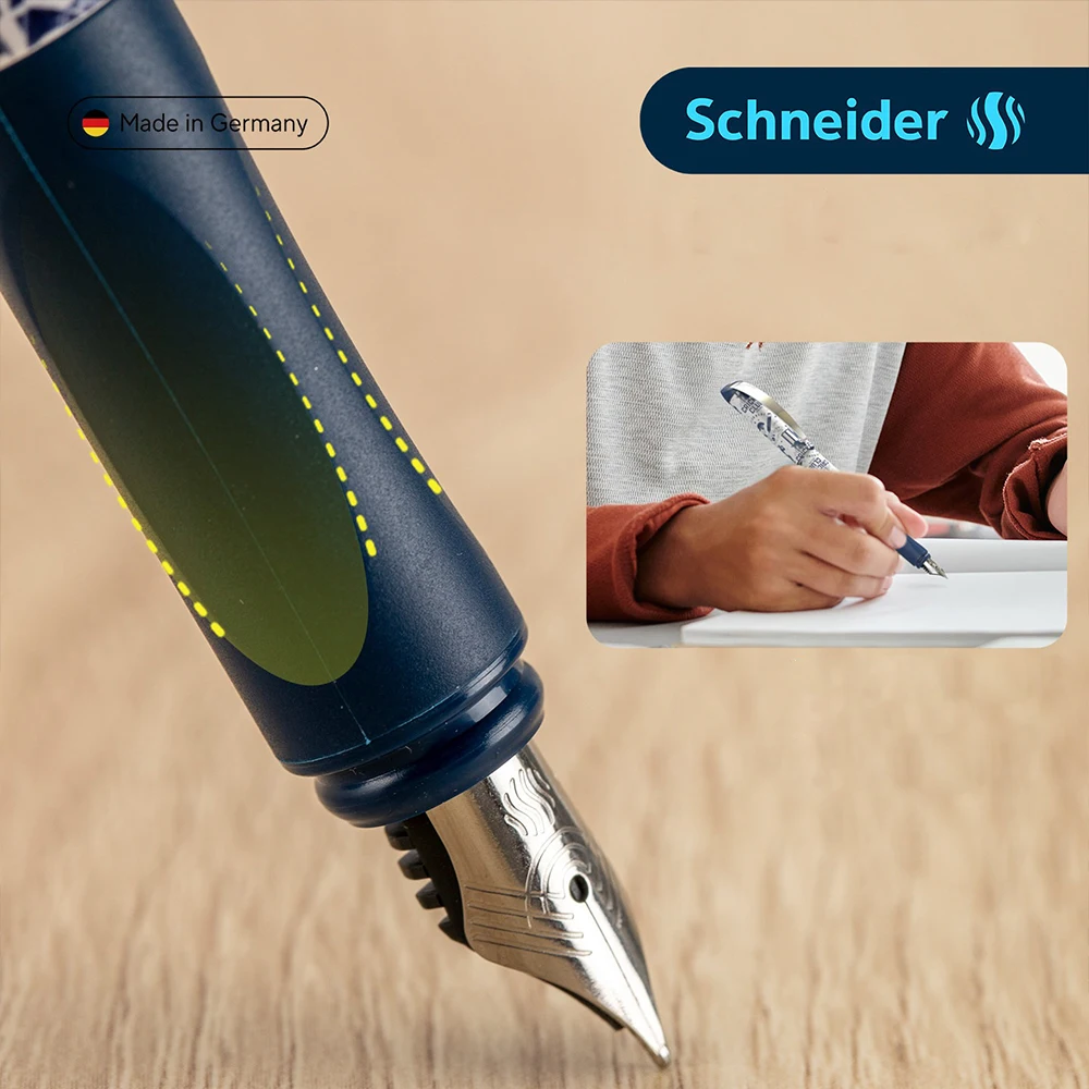 New Schneider Fountain Pen Gift Box Sports Club Set German F Pen Tip Multi Functional Writing Supplies with Ballpoint Pen