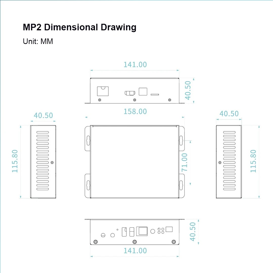 MP1 MP2 Full-color Networked Playback Box LED Screen Control System Asynchronous Supports WIFI