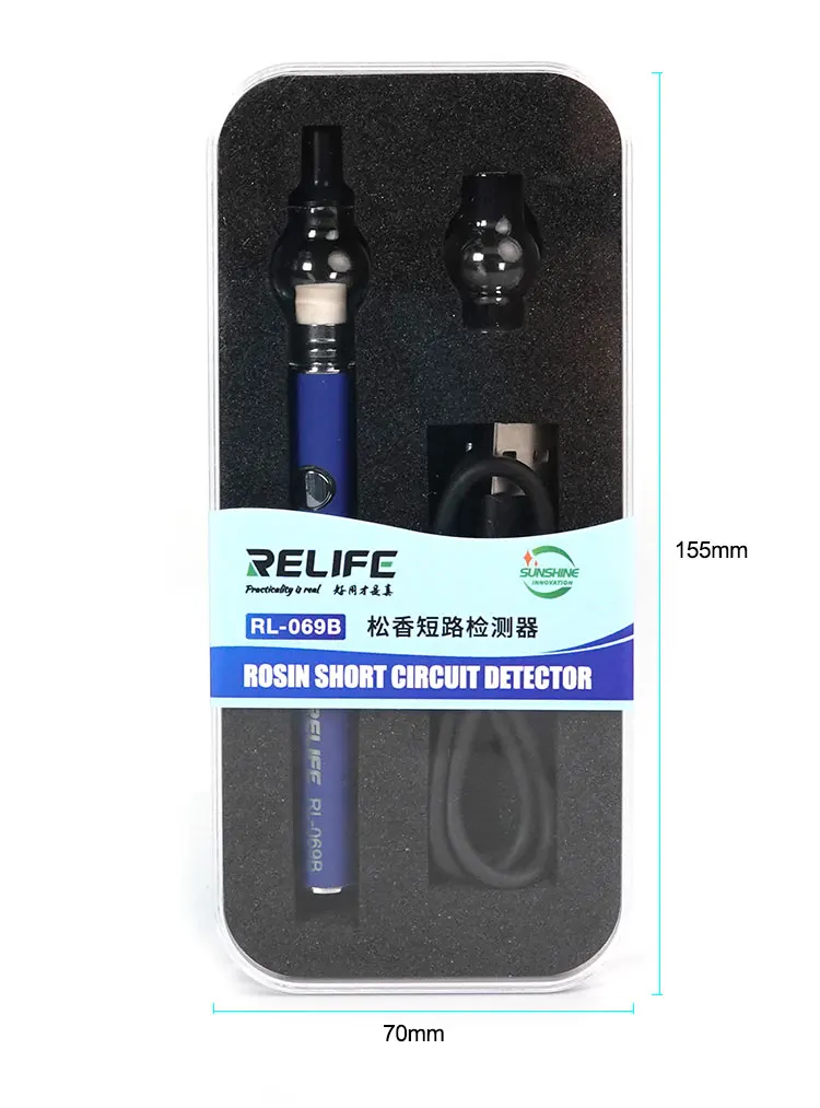 RELIFE RL-069B Rosin Atomizer Short Circuit Detection Tool Rosin Pen No Soldering Iron for Mobile Phone Repair Rosin Flux Pen