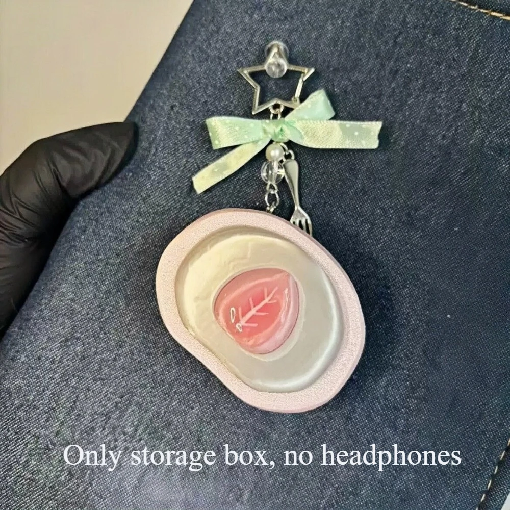 Strawberry Swiss Roll Wired Headphone Storage Customized Portable 3D Printing Data Cable Storage Box Desktop Decoration Gift