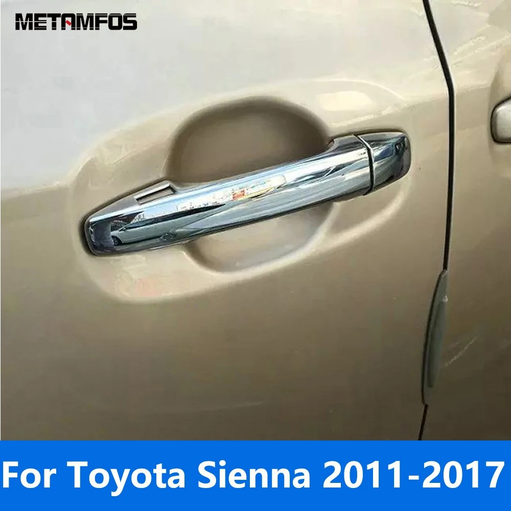 For Toyota Sienna 2011 2012 2013 2014 2015 2016 2017 Chrome Side Door Handle Cover Trim Protection Cap Accessories Car Styling