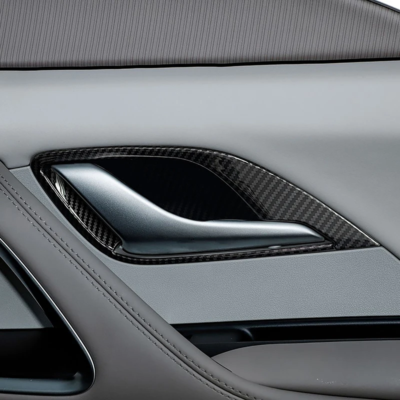 

Carbon Fiber Color Door Handle Frame Decoration Cover Trim For BYD Song Pro 2023 Car Styling Interior Accessories