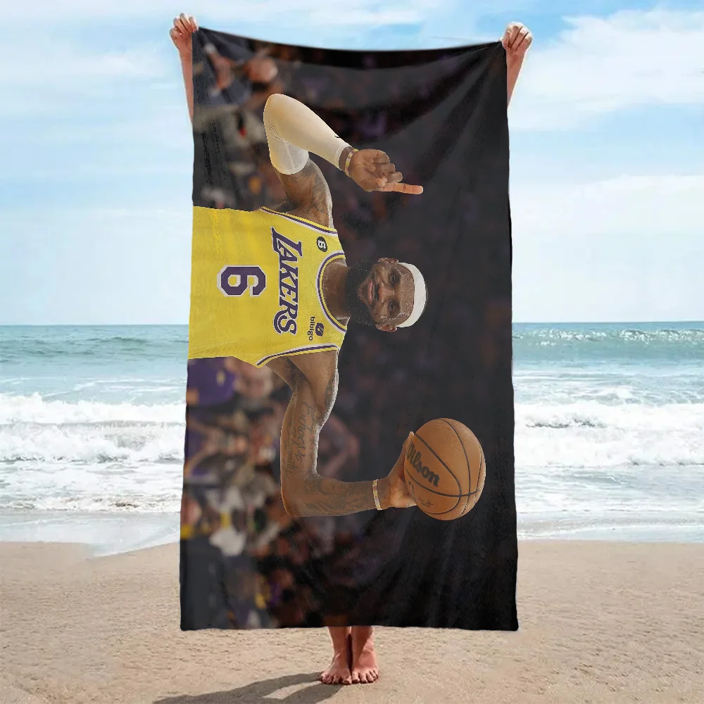 Basketball LeBron James-LJ Towel Bath towel pattern beach towel quick drying and absorbent Pure Cotton basically never fade