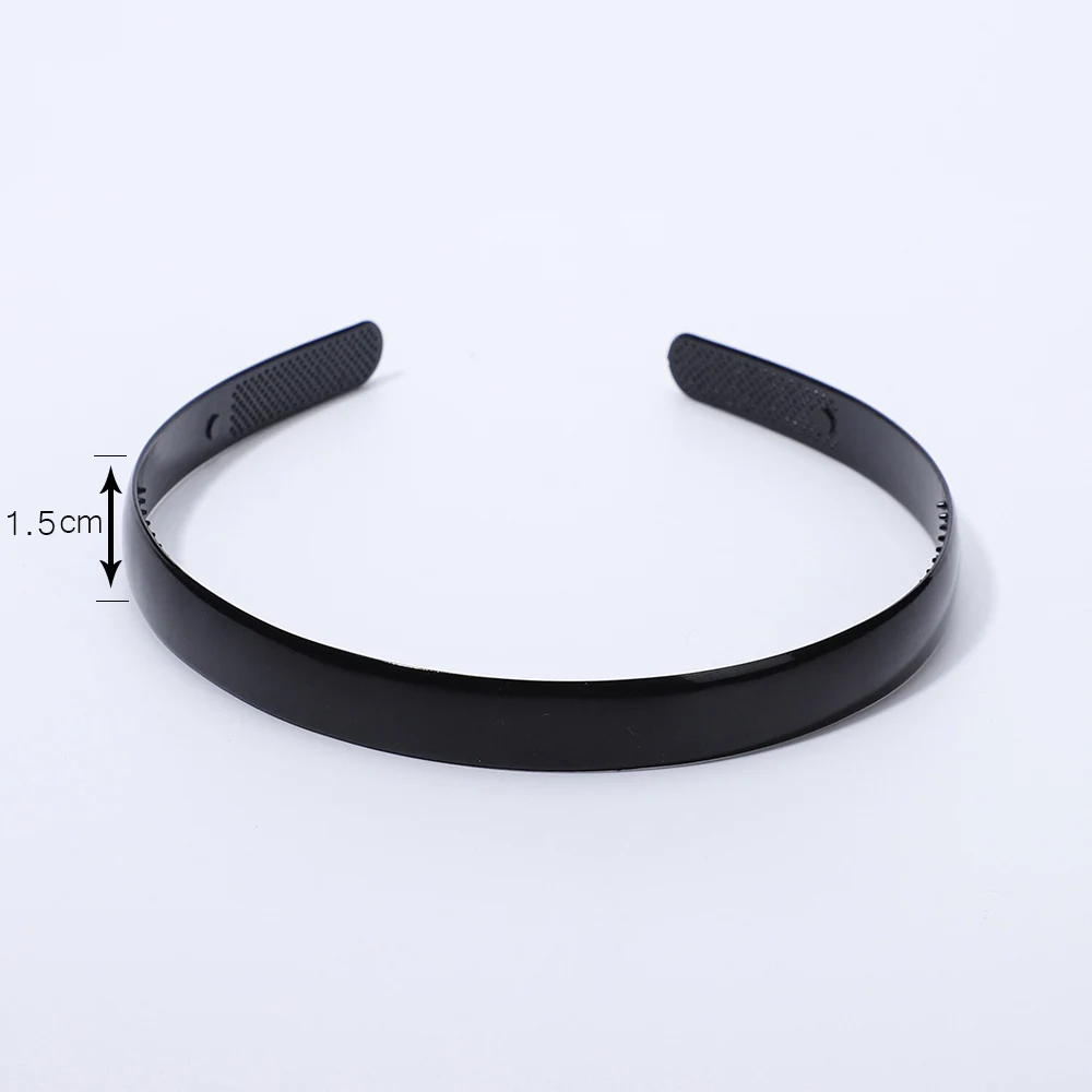 1 Piece Simple Women Headbands Fashion Head Band for Girls Solid Black Color Casual Hair Accessories Plastic Headbans Wholesale