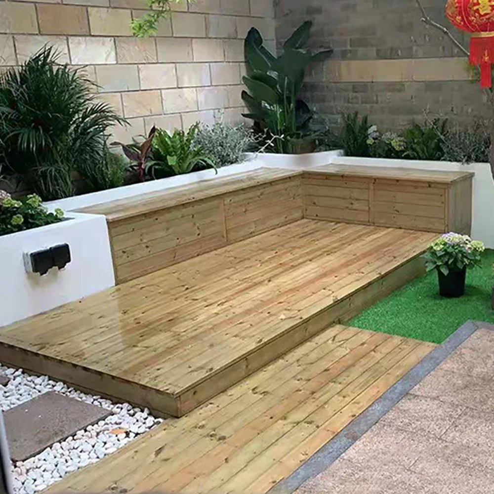 Corrosion Outdoor Deep Wood Floor Balcony Courtyard Plank