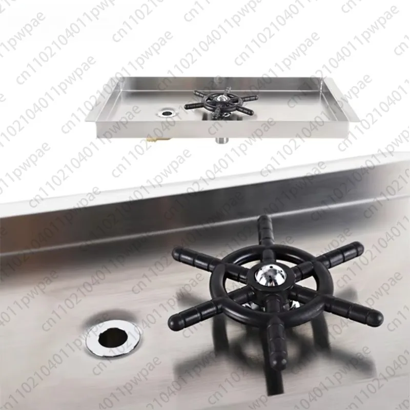 Glass Rinsing Device 800pcs Per Hour, Tea Room Metal Water Infuser, with Stainless Steel Drip Tray