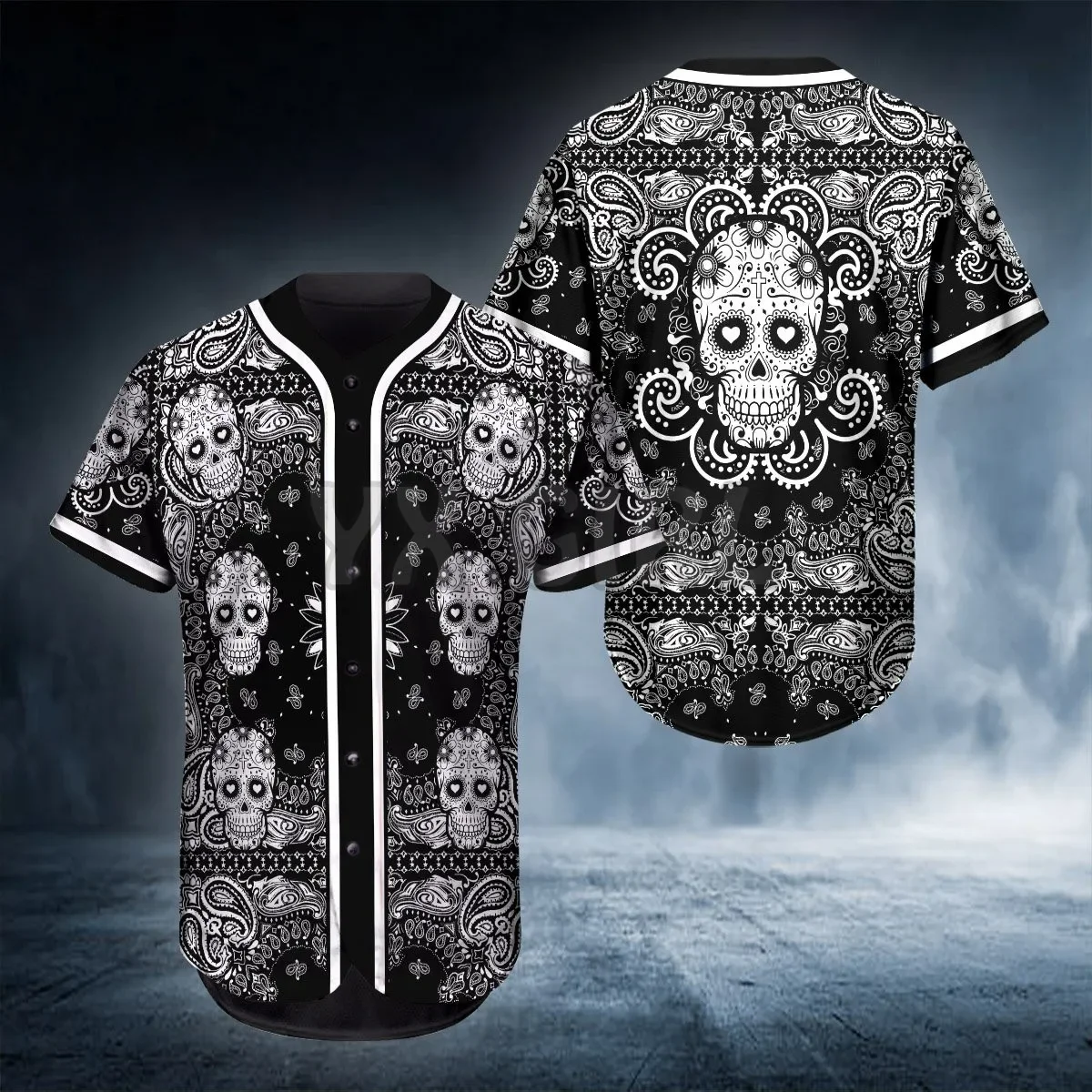 

Мужская Бейсбольная Футболка с 3D-принтом, Повседневная рубашка в стиле хип-хоп, с принтом головы, черепа, подарок, американский размер