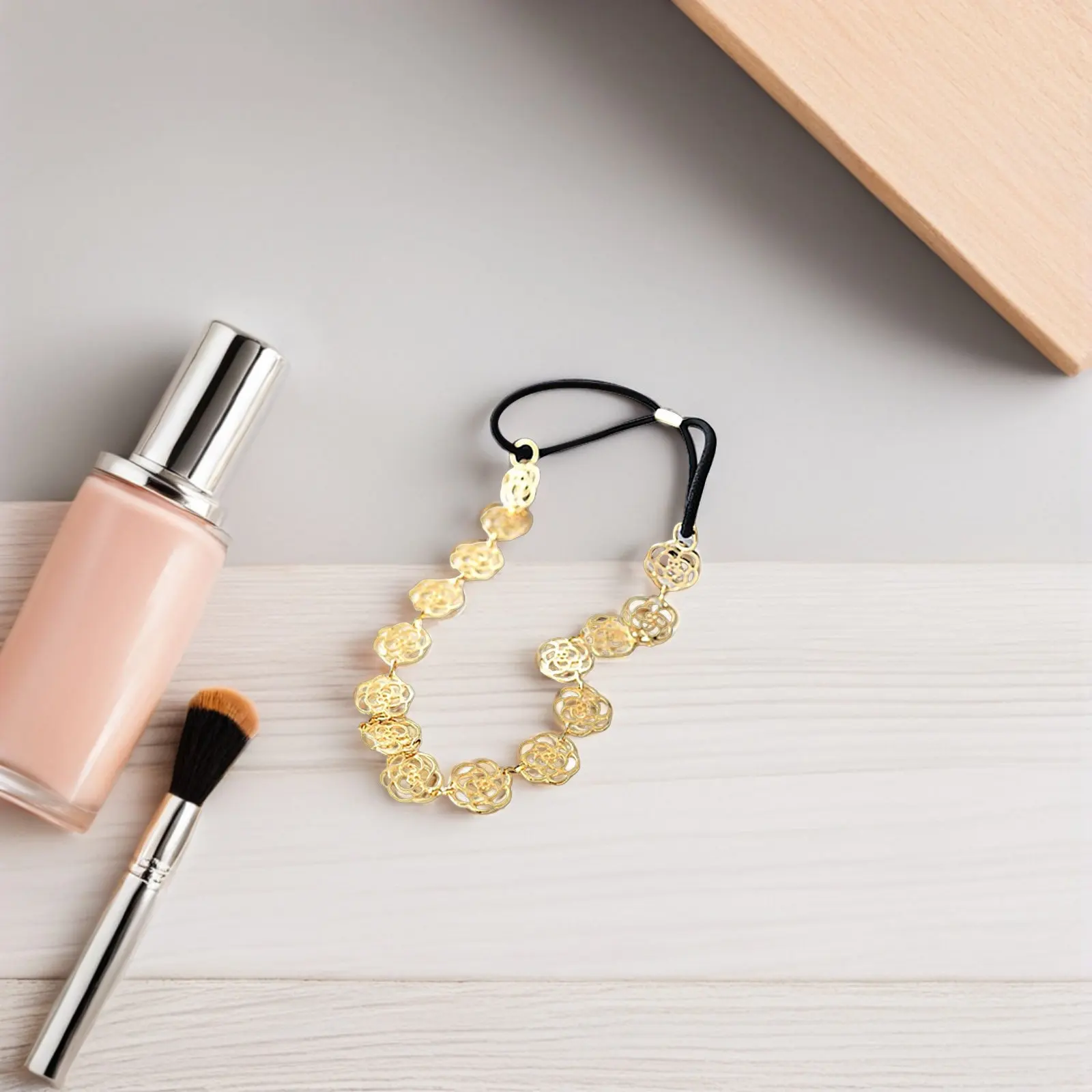 Rose Flower Hollow Elastic Hair Band Lightweight Comfortable Headband for Women Fashion Hairband Stylish Hair Accessory