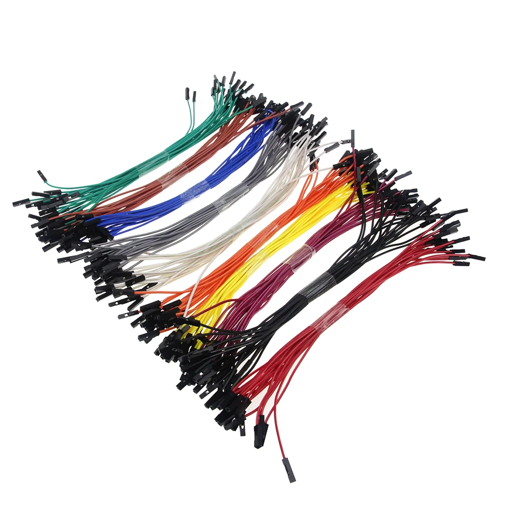 50pcs 10/20/30cm 2.54mm Color Optional DIY Electronic Kit Breadboard Dupont Cable for Arduino Male Female Dupont Jumper Wire