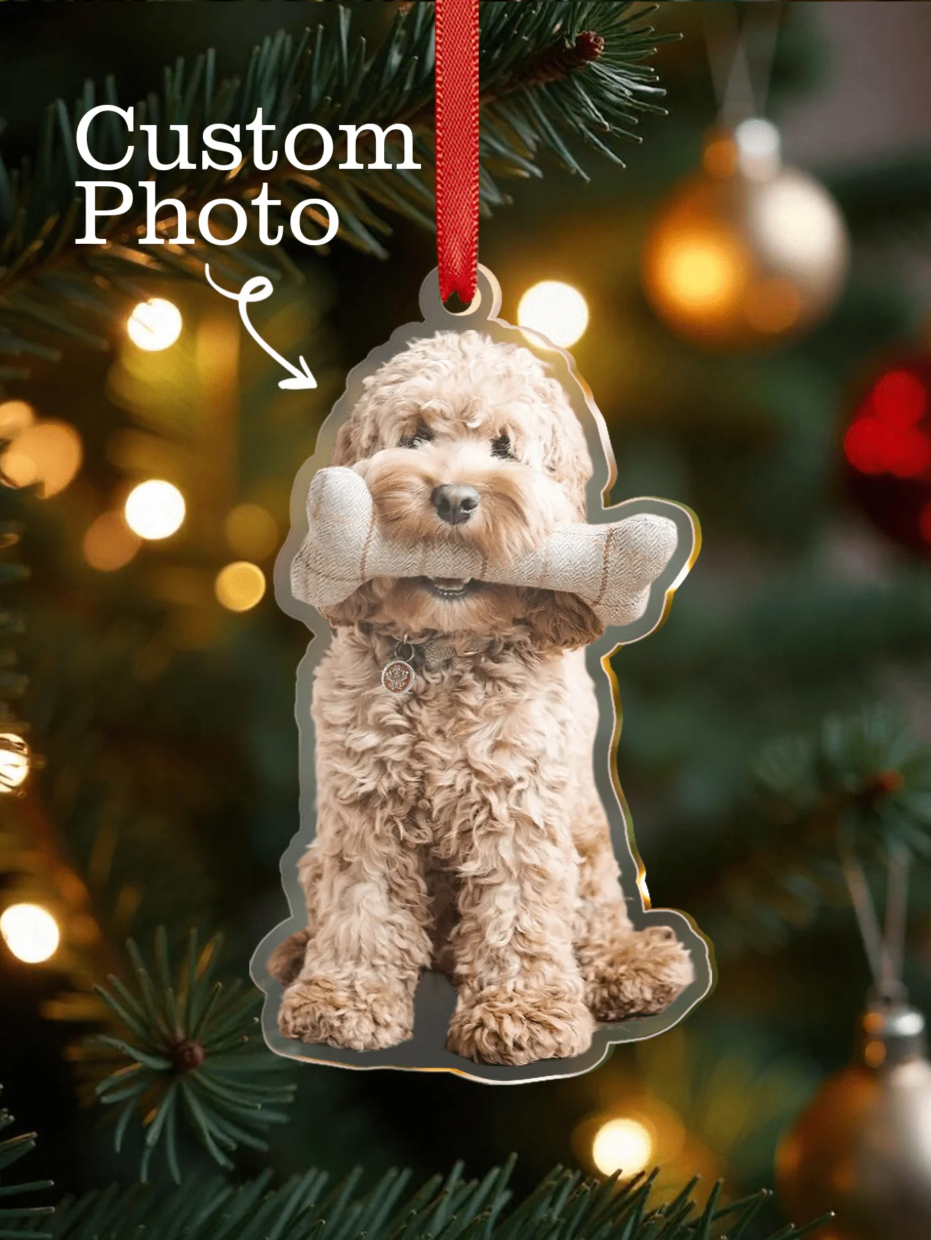 Custom Pet Photo Ornament Personalized Memorial Hanging Decor Acrylic Pet Keepsake Christmas Gift for Pet Lover In Loving Memory image 4