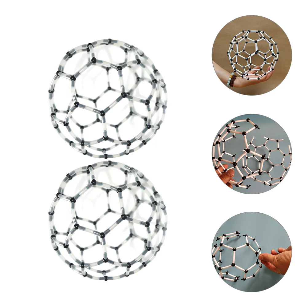 

2 Sets Molecular Model Kit Organic Chemistry Suite Plastic C60 Molecule Learning Aid Student