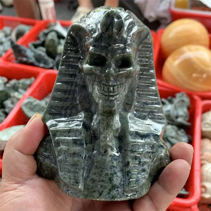 

Natural Jade Mummy Carving Figurine Healing Fengshui Charms Crafts Jewelry Gift Home Decoration 1PCS