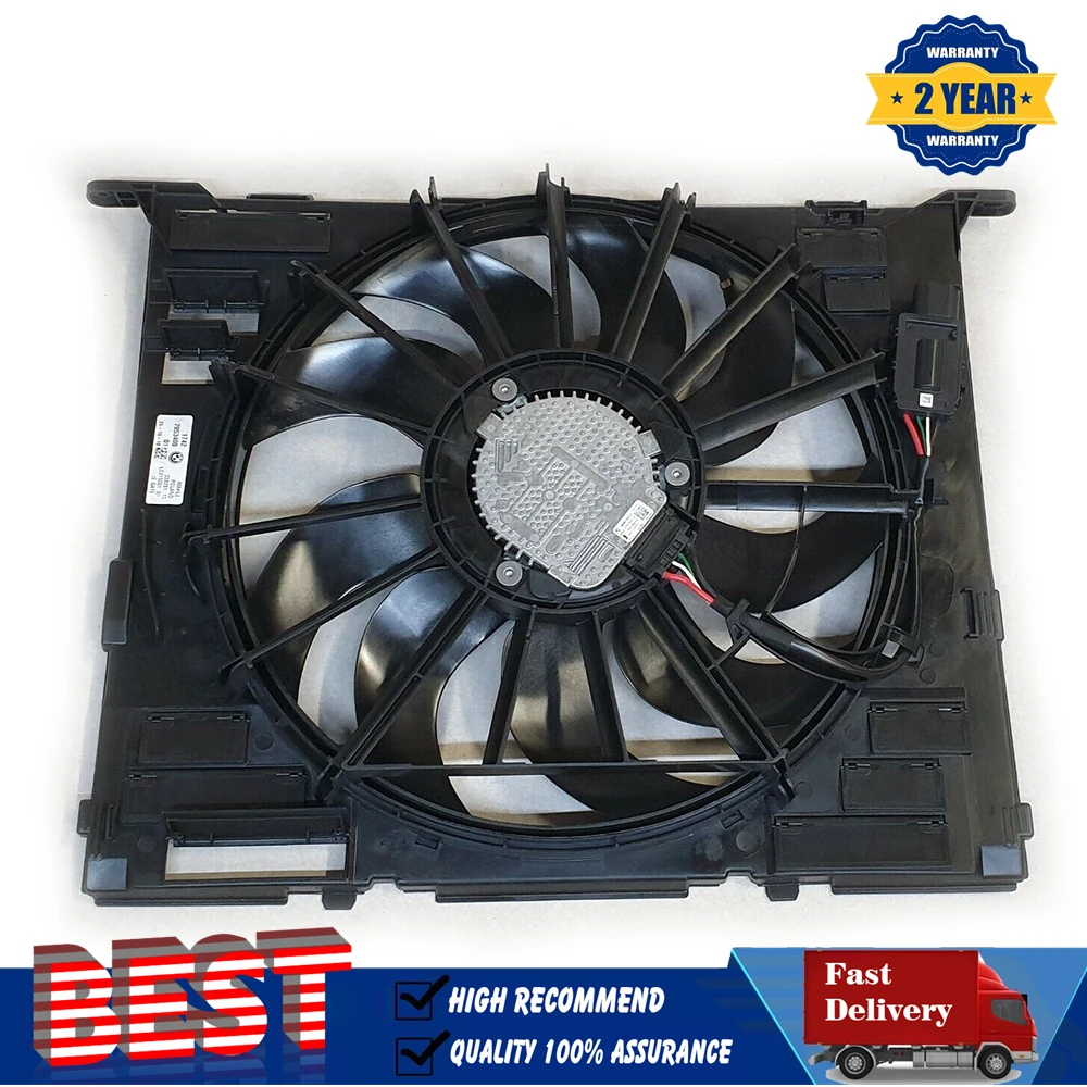 Auto Parts Radiator Genuine Cooling Fan Assembly for BMW G11 G12 G30 G31 G32 520i 530e 17428677740 17427933874