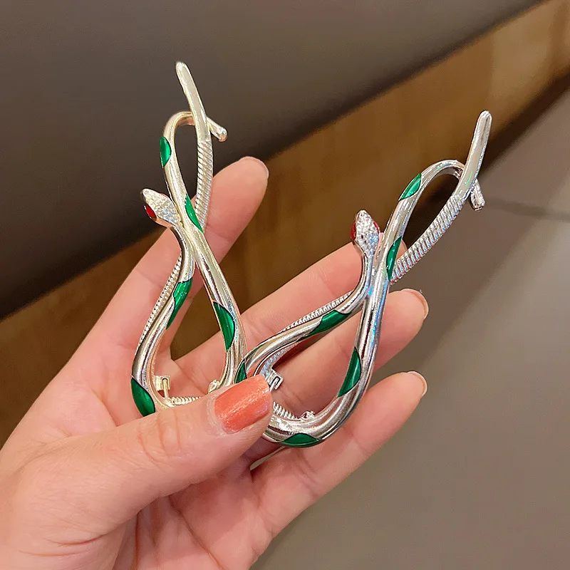 1 Stück Zinklegierung Strass-Schlangen-Haarschmuck, Retro Elegante Hochwertige Haarnadel, Vier Jahreszeiten Persönlicher Vielseitiger Kopfschmuck, Passend für Alle Anlässe – Detail 6