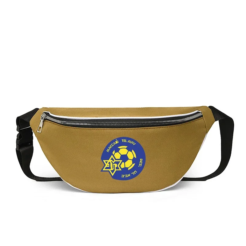 Novo maccabi tel aviv cintura saco de um ombro saco do mensageiro saco de peito casual esportes volta pacote suporte ícones imagem personalizado YB-226