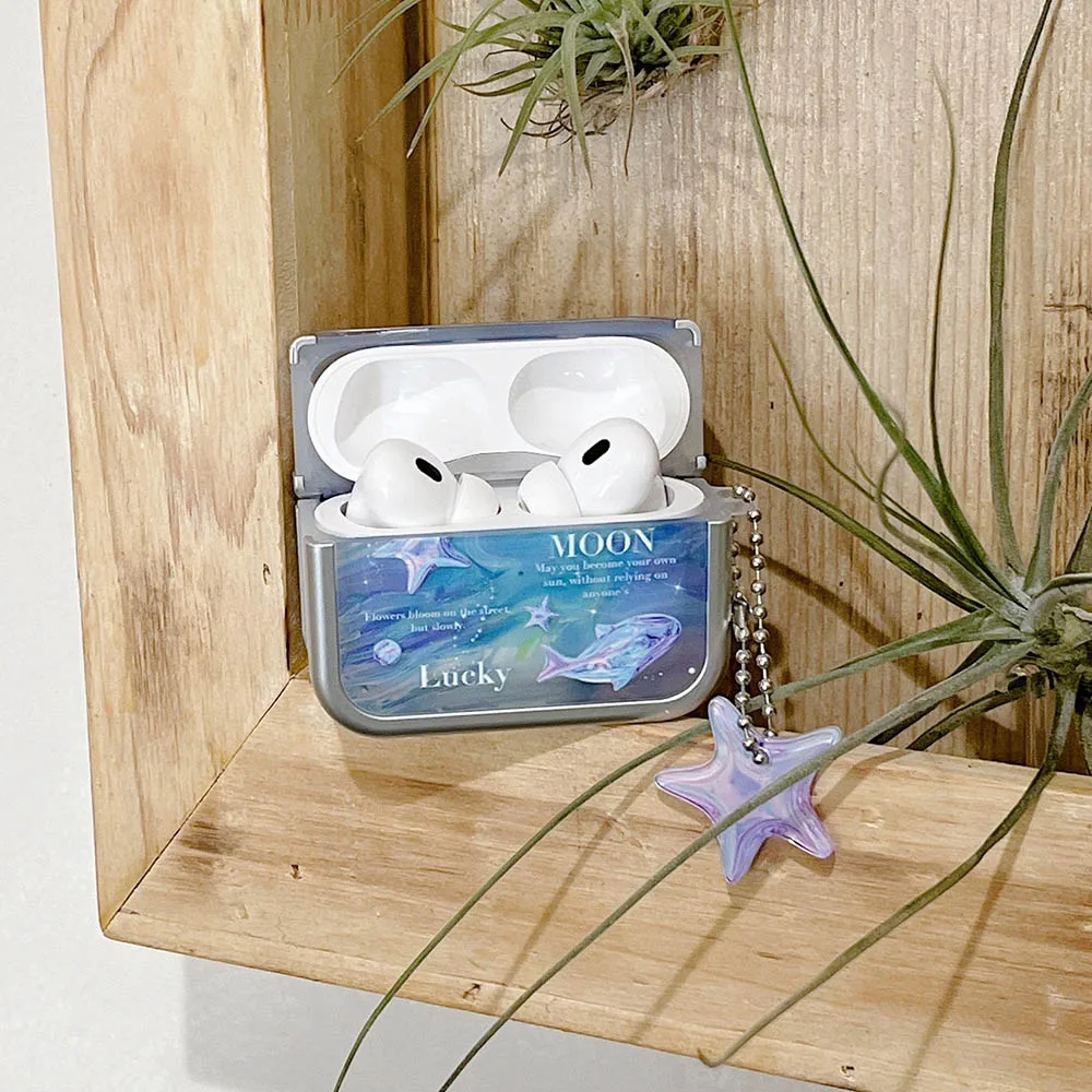 Красочные Чехлы Sea Star Moon для Airpods 3 4 Pro 2 Чехол, мягкая Роскошная Bluetooth-гарнитура, защитный чехол для Air pods 1 pro2 Shell