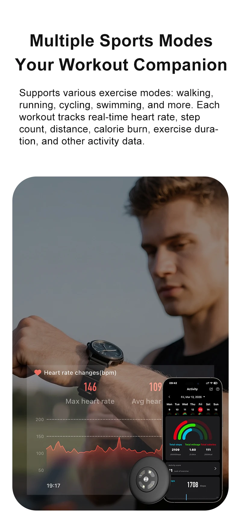 Intelligenter KI-Gesundheits-Detektionssticker für normale Uhren, KI-Gesundheits-Patch für jede Uhr, verwandeln Sie Ihre Uhr in eine Smartwatch. – Detail 7