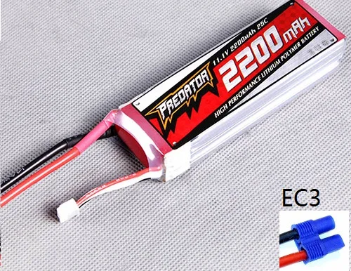 FMS part 11.1V/2S 2200mAh 25C LiPO battery XT60/EC3 / T plug For RC warbird sporter model airplane