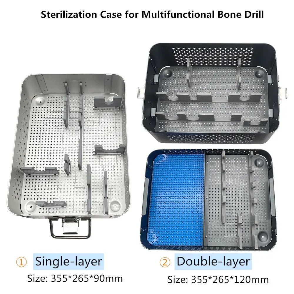 Sterilising Trays Surgical Operating Drill Autoclave Sterilization Sterilization Case Aluminium Alloy Single/ Double Layer