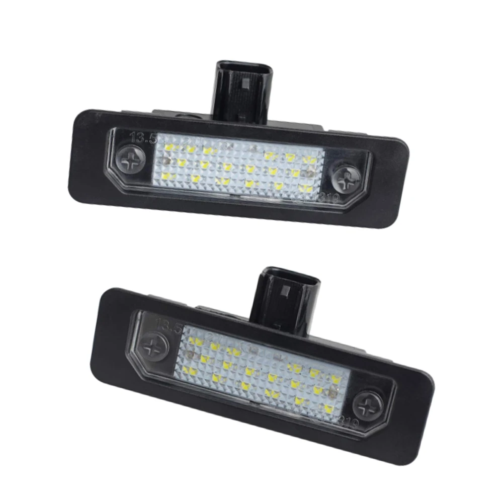 

2Pcs License Plate Lights For Ford For Mercury 8T5Z-13550-B 8T5Z-13550-A 8T5Z13550B 8T5Z13550A Xenon White 6000K 18-SMD LED Lamp