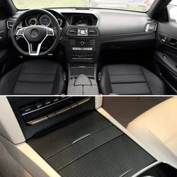 For Mercedes E Class W207 coupe Interior Central Control Panel Door Handle 5D Carbon Fiber Sticker Decals Car styling Accessorie