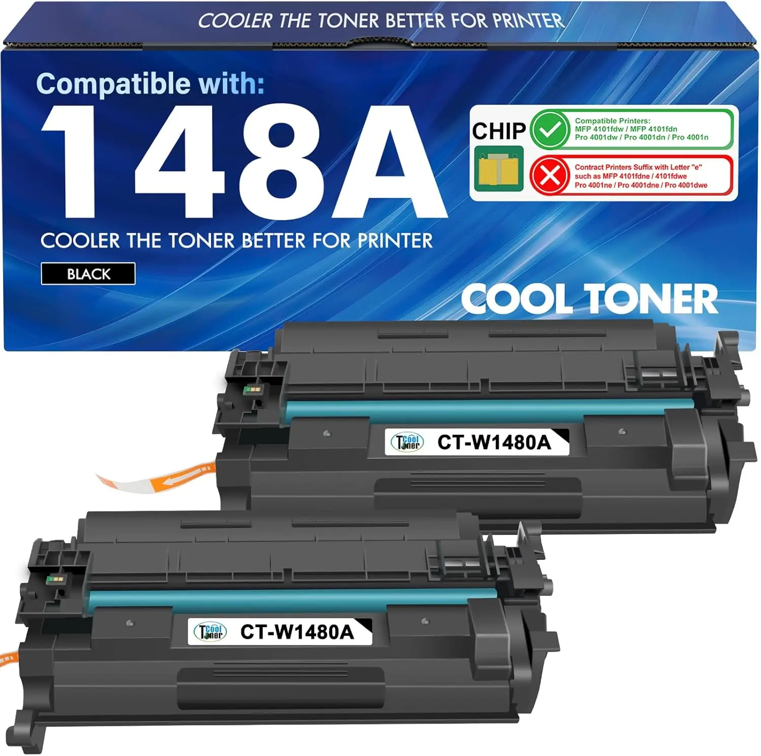

High-Yield Black Toner Cartridge 2-Pack for LaserJet Printers, Compatible with Multiple Models