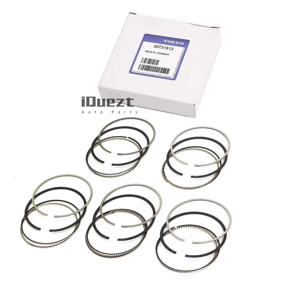 

5x Volvo Piston Rings Set STD for S40 S60 S80 C30 C70 XC90 2.4 2.5 L5 B5244S B5254T 30731512